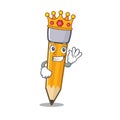 King pencil in the a character shape Royalty Free Stock Photo