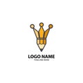 king pencil logo design vector Royalty Free Stock Photo