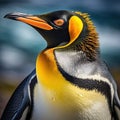 King penguin (Aptenodytes patagonicus) Made With Generative AI illustration