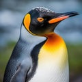 King penguin (Aptenodytes patagonicus) Made With Generative AI illustration