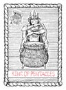 King of pentacles. The tarot card.