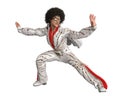 King of pop cartoon in a white background
