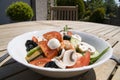 King Prawn Salad Alfresco Royalty Free Stock Photo