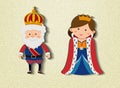 King and queen cartoon character