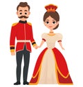 king and queen, cartoon, illustration