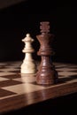 King and queen - chess pieces Royalty Free Stock Photo