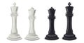 King and Queen chess pieces - digital illustration Royalty Free Stock Photo