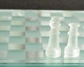A king and queen chess pieces Royalty Free Stock Photo