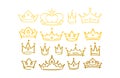 King & Queen Crown clipart set