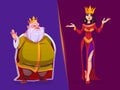 King and queen medieval royal family characters