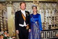 King and Queen of the Netherlands, wax statues, Madame Tussaud`s Amsterdam Royalty Free Stock Photo