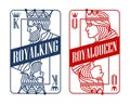 King and queen Playing Card Royalty Free Stock Photo