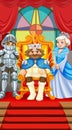 King and queen at the throne Royalty Free Stock Photo