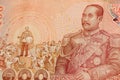 King Rama V on Thai banknote