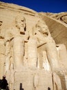 KING RAMSES II IN ABU SIMBEL TEMPLE Royalty Free Stock Photo