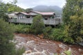 King river and Mt Owen Queenstown Tasmania Australia Royalty Free Stock Photo