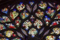 King Rose Window Stained Glass Sainte Chapelle Paris France Royalty Free Stock Photo