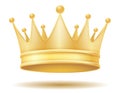 King royal golden crown vector illustration Royalty Free Stock Photo