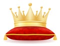 King royal golden crown vector illustration