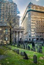 King`s Chapel Burying Ground cemetery - Boston, Massachusetts, USA Royalty Free Stock Photo