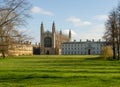 King`s College and Chapel, The Backs, Cambridge Royalty Free Stock Photo