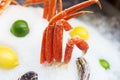 King`s crab legs in ice Royalty Free Stock Photo