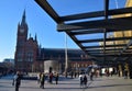 King`s Cross St Pancras station exterior view London 2020