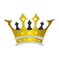 A king\'s golden crown on a white background. Includes Clipping Path