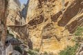 The King`s pathway winding trough the gorge of the Guadalhorce river