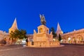 King Saint Stephen`s Szent IstvÃÂ¡n szobra bornze equestrian statue in Budapest