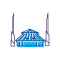 King Salman Mosque outline icon. Maldives culture. Islam religion. Isolated vector stock illustration