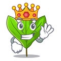 King sassafras leaf in the shape cartoon