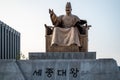King Sejong the Great monument in Gwanghwamun Square in central Seoul, South Korea