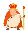 King of sheep in a crown