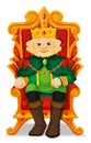 King sitting in the throne Royalty Free Stock Photo