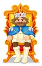 King sitting on the throne Royalty Free Stock Photo