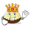 King snake fruit mascot cartoon