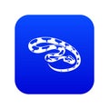 King snake icon blue vector