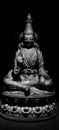 King Songsten Gampo Black and White sculpture  16 century Royalty Free Stock Photo