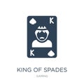 king of spades icon in trendy design style. king of spades icon isolated on white background. king of spades vector icon simple