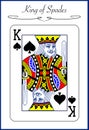 King of Spades, illustration of a playing card Royalty Free Stock Photo