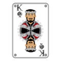 The king of spades playing card in steampunk style. Vector illustration