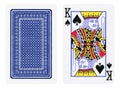 King of Spades Vintage playing card - isolated Royalty Free Stock Photo