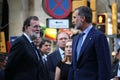 King of Spain and spanish prime minister at manifestation against terrorism