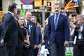 King of Spain and spanish prime minister at manifestation against terrorism