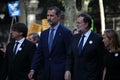 King of Spain and spanish prime minister at manifestation against terrorism