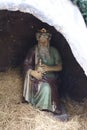 King statue in a Christmas tree cave, Chania, Greece Royalty Free Stock Photo