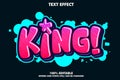 King street art graffiti font Royalty Free Stock Photo