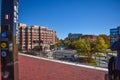 King Street in Old Town Alexandria as seen from the King Street - Old Town WMATA Metro Station on a Bright, Fall Afternoon