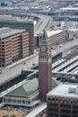 King Street Station - View from Smith Tower observation deck, Seattle, Washington Royalty Free Stock Photo